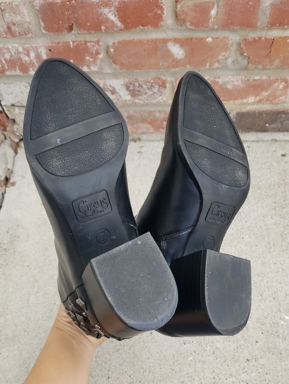 Circus by Sam Edelman Jaimee Embellished Pointed Toe Ankle Boots Size 7 - Picture 7 of 15